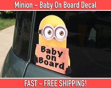 Minion Sticker Baby On Board Bumpersticker Sticker Decal Baby Minion Yellow Minion Sticker Baby On Board Bumpersticker Sticker Decal Baby Minion Yellow