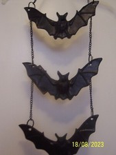Halloween Bats Indoor Outdoor Hanging Wall Decoration 9.5" X 24.5" See Photos