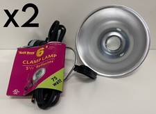 Clamp Lamp Light with 5.5 inch Aluminum Reflector 75 Watt for Indoor Work Light