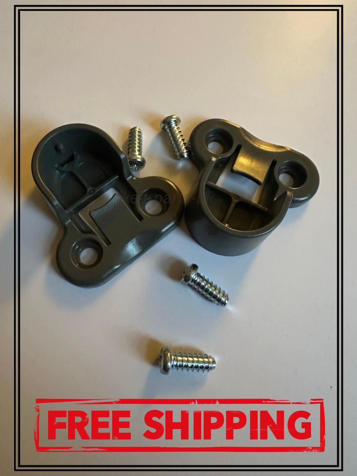 130627 X 2 Genuine IKEA GREY PAX Wardrobe Brackets Clips for Rail