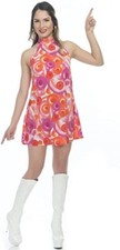 70's Dreamin Disco Gal Halloween Costume Size Medium