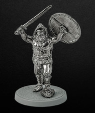    Berserker viking figurine UnPAINTED. 28mm Tin Soldiers Action   