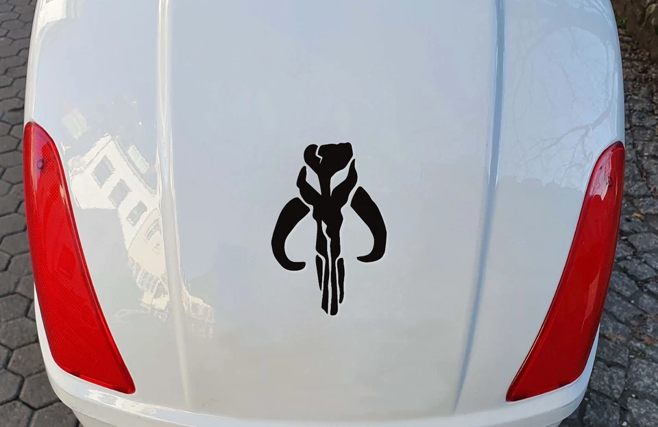MARKENLOS PEGATINA COCHE "MANDALORIAN" STAR WARS STICKER BOBA FETT CLONEWARS SW023