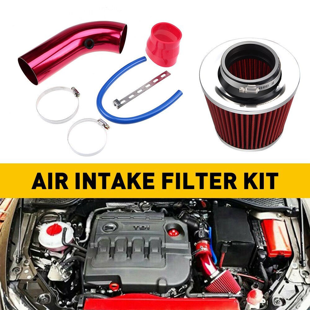 Car Cold Air Intake Filter Induction Kit Pipe Power Flow Hose System Accessories
