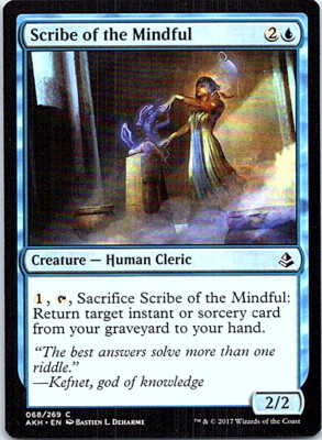 Scribe Of The Mindful Magic The Gathering Amonkhet Card Light Play X1