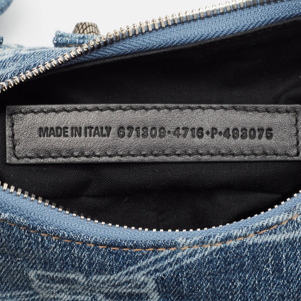 Balenciaga Blue BB Monogram Denim XS Le Cagole Shoulder Bag | eBay 