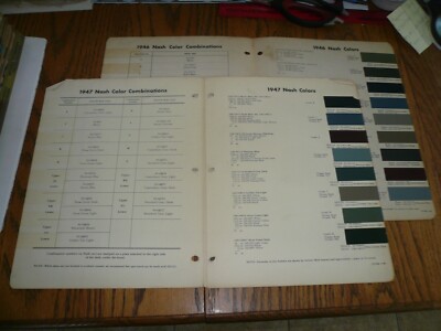 1951 1953 Nash DuPont Dulux Color Chip Paint Sample - Two Years - Vintage