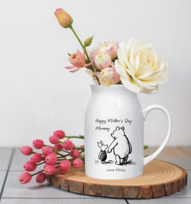 Vase Muttertag personalisiert Keramik Winnie Puuh Geschenk