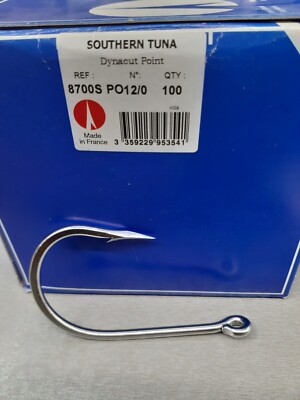 Hameçons Simples VMC 8700 SPO 12/0 - Boîte De 100, Pointe Dynacut, Pour Thon