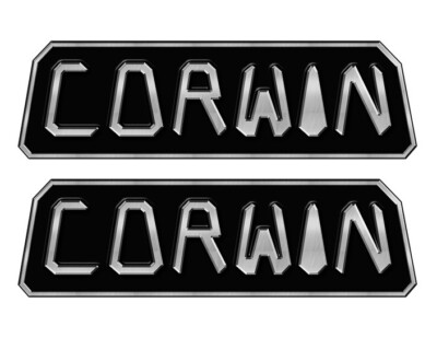 Corwin boat Custom Stickers - 10 inch long set. Remastered Name Plate