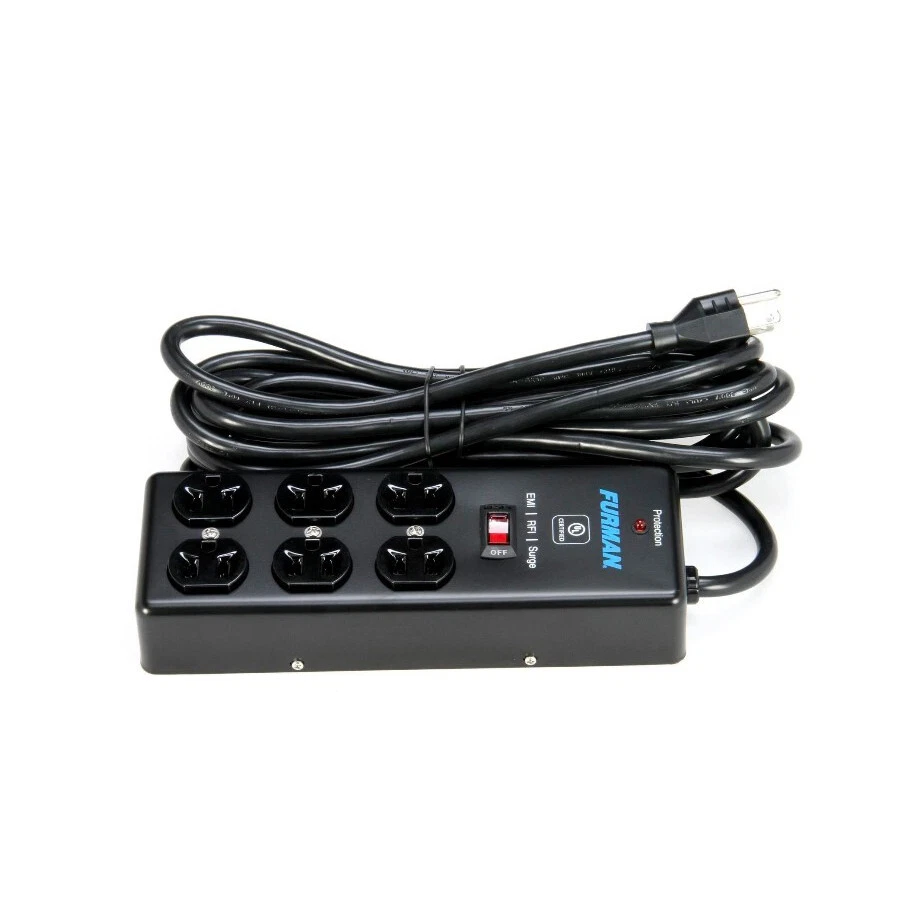 Furman SS-6B Pro Plug 6 Outlet AC Surge 15A Power Strip Conditioning - Image 4 of 4