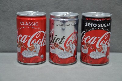 3x 150ml Leere Dose Coca Cola  klassisch  Diät  Zero  Weihnachten LKW Tour 2016