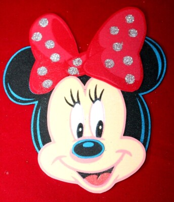 MINNIE MOUSE GLITTER BIRTHDAY PARTY SUPPLY DECORATION FOAM FOMI 10