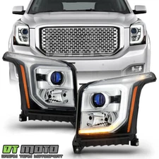 2015-2020 GMC Yukon XL Halogen [OE Style] LED DRL Projector Headlights Headlamps