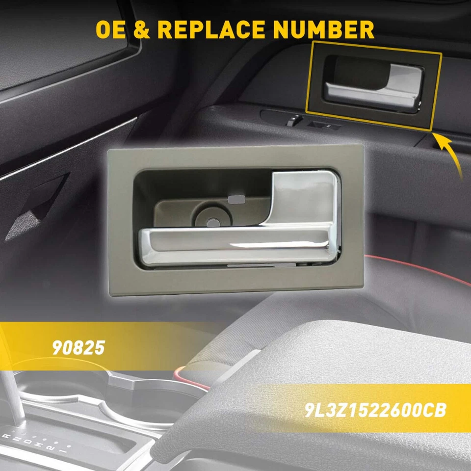 Manija interior interior de la puerta derecha lado del pasajero 90825 para Ford F1 H OEM Foto 4 de 4