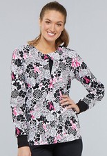 Paisley Love Cherokee Scrubs Genuine Snap Front Warm Up Jacket CK301 PYLV