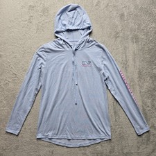 Vineyard Vines Edgartown Pullover Top S Hoodie Whale Blue Pink Casual Preppy