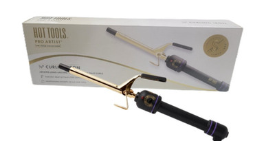 HOT TOOLS Pro Artist 24K Gold Curling Iron 1/2'' Professional Hair Curler, Salon