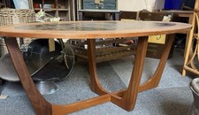 mid century  Glass Topped coffee table
