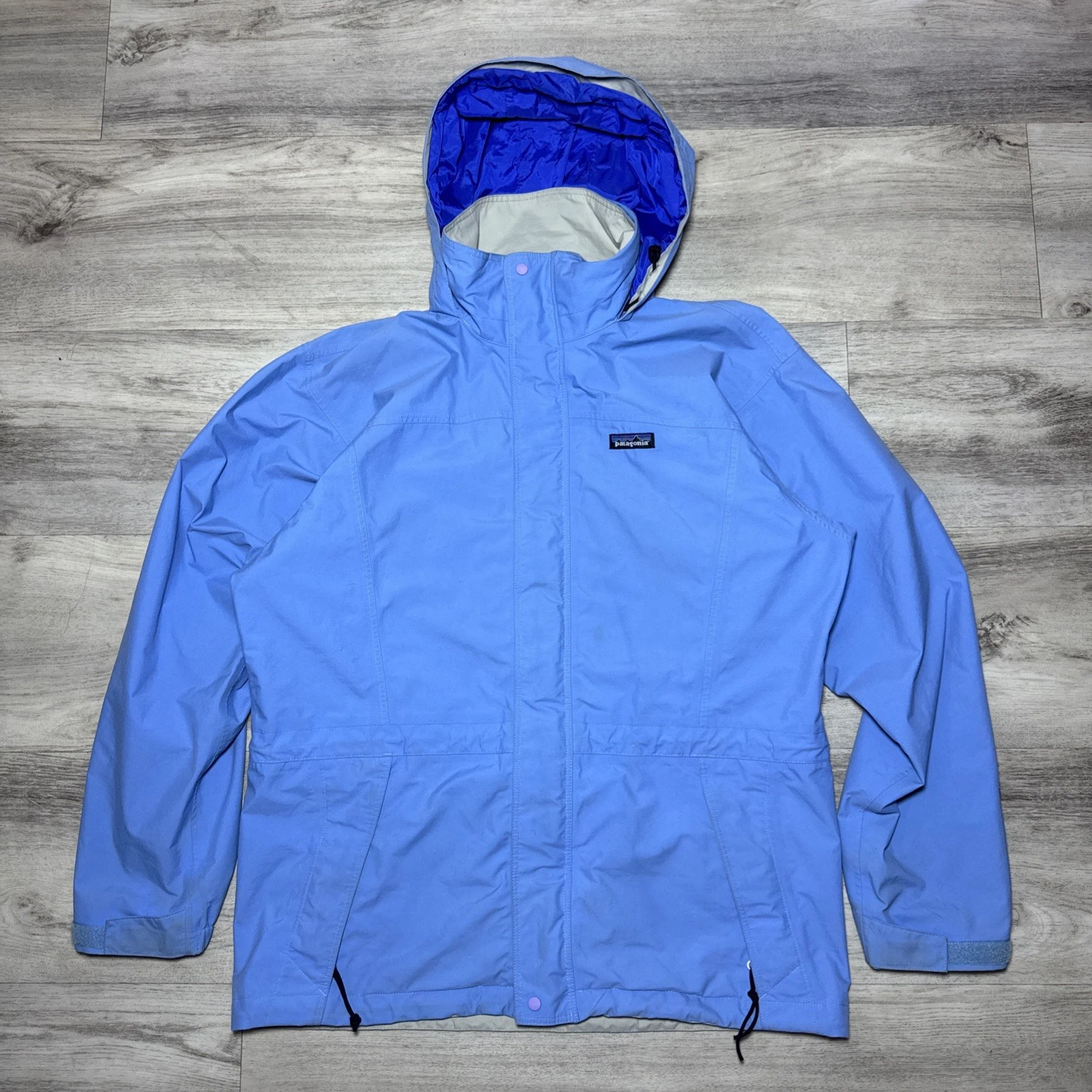 VTG PATAGONIA SzL Womens GoreTex Liquid Sky Hooded Waterproof Jacket Coat sizeL