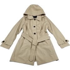 London Fog Women's Trench Coat Size Medium Stone New with Tags