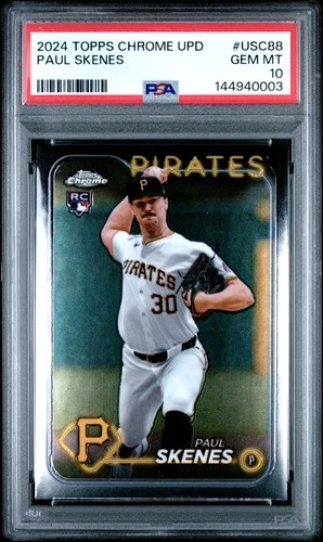 144940003 Paul Skenes 2024 Topps Chrome Update #USC88 Rookie RC PSA 10