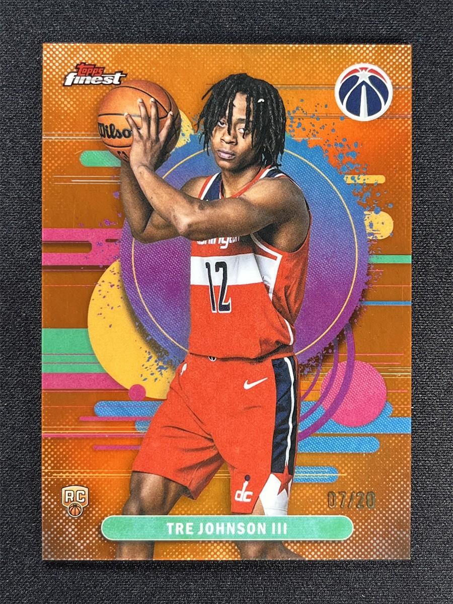 2025-26 Topps Finest Tre Johnson III #106 Uncommon Orange Rookie RC /20