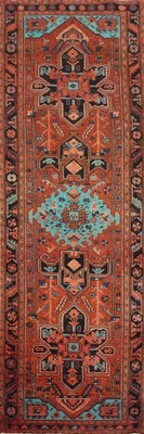 Geometric Runner Rug 3x11 Ft Medallion Handmade Oriental Tribal Wool Carpet