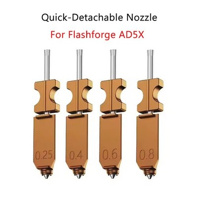 For Flashforge AD5X Hotend Extruder Nozzle 3D Printer Quick-Detachable Nozzle