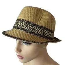 Sun & Sand Women's 100% Paper Braided Fedora Beach Sun Cruise Hat O/S
