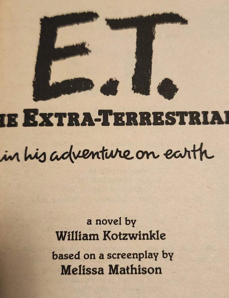 E.T. THE EXTRA-TERRESTRIAL by William Kotzwinkle 1982 Vintage Book Foto 4 de 4
