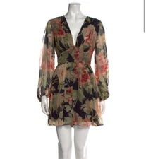 NWT Zimmermann Silk Floral Print Deep V Neck Romper Size 3