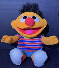 TICKLE ME ERNIE- Sesame Street Plush Toy - Tested Working - 1996 See Video