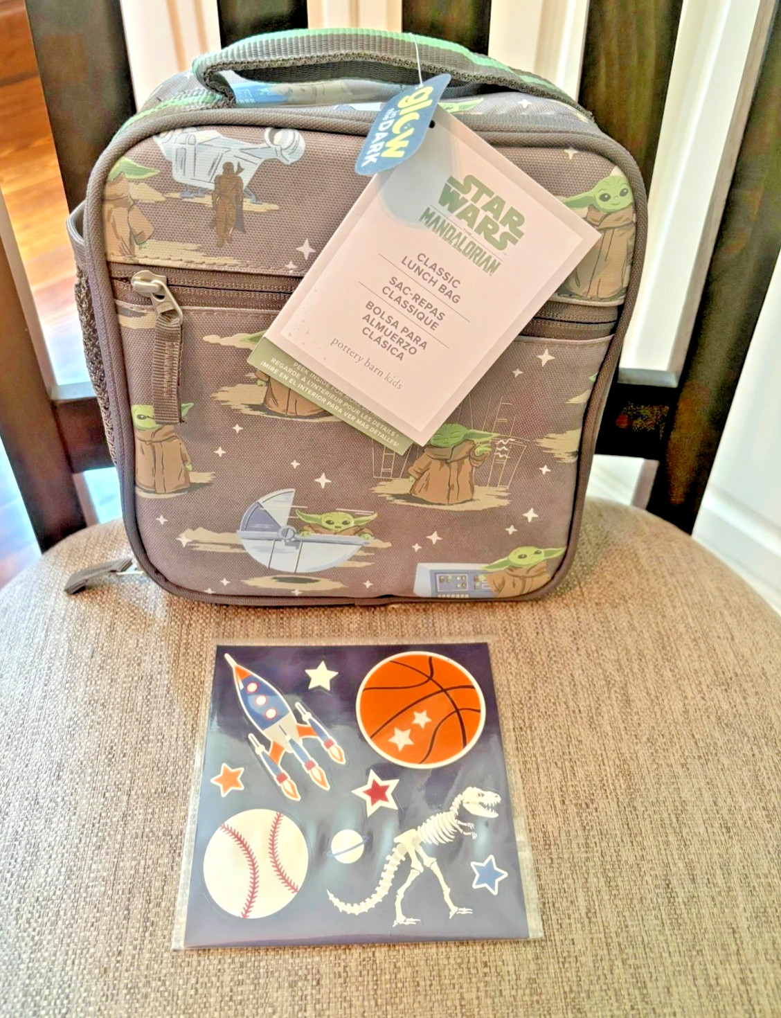 Pottery barn school LUNCH Box Bag Star Wars MANDALORIAN GROG