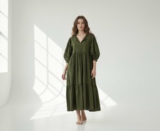 Pure Cotton Indian Boho Dress Summer Casual Comfy Mom Travel Outfit