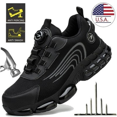 Work Shoes for Man Steel Toe Indestructible Work Boots Non Slip Hiking Boots US