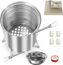 Wood Fire Pool Heater Stainless Steel Firewood Pool Heating Fire Barrel with Hea