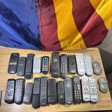Lot Of 24 Asstd Remote Controls Tv Dvd Vcr Cd Various Brands Models Untested
