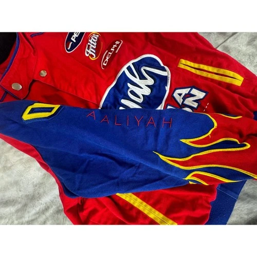 Headgear Classics Aaliyah One in a Million Racing Jacket Mens Medium Red Blue M image 12