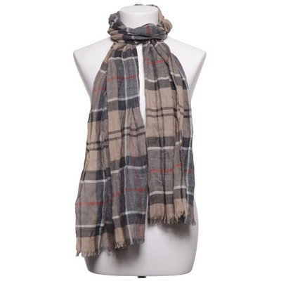 Barbour, Schal, Damen, Beige/Grau/Rot, Karo, 200 cm, 48 #jQF