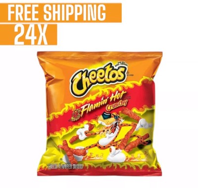 24X Cheetos Crunchy Flamin Hot Corn Chips (25 Gramm) Halalحلال شيبس شيتوس