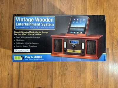 Innovative Technology Vintage Wooden Entertainment System Designed For iPad