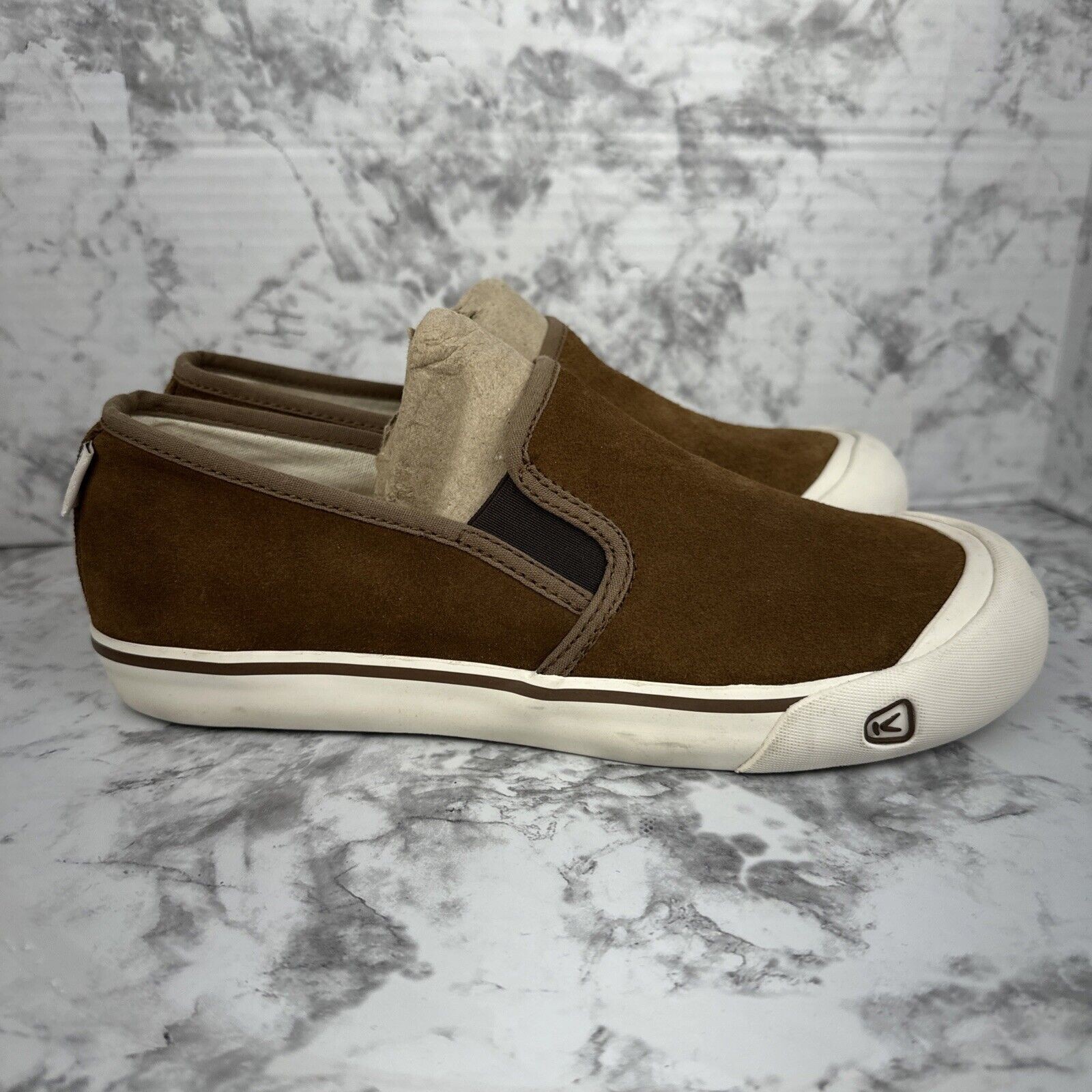 Sneaker slip on Keen uomo Coronado III taglia 10 5 marrone scamosciato casual comode