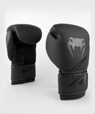 Venum Classic Boxing Gloves 16oz Black Synthetic Leather Muay Thai Training