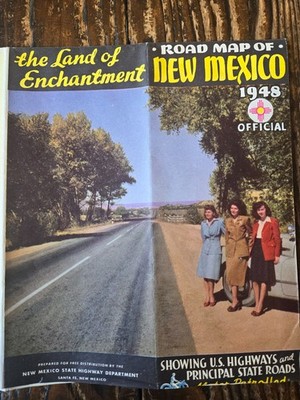 1948 Official Road Map Of New Mexico Official Route 66