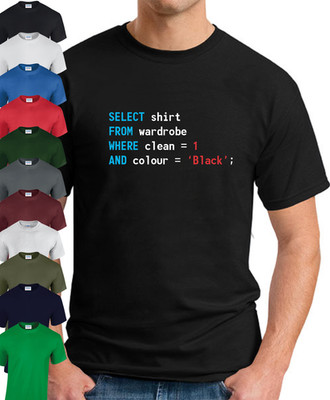 SELECT SHIRT FROM WARDROBE T-SHIRT - bedruckt lustig geeky coding programmierer top