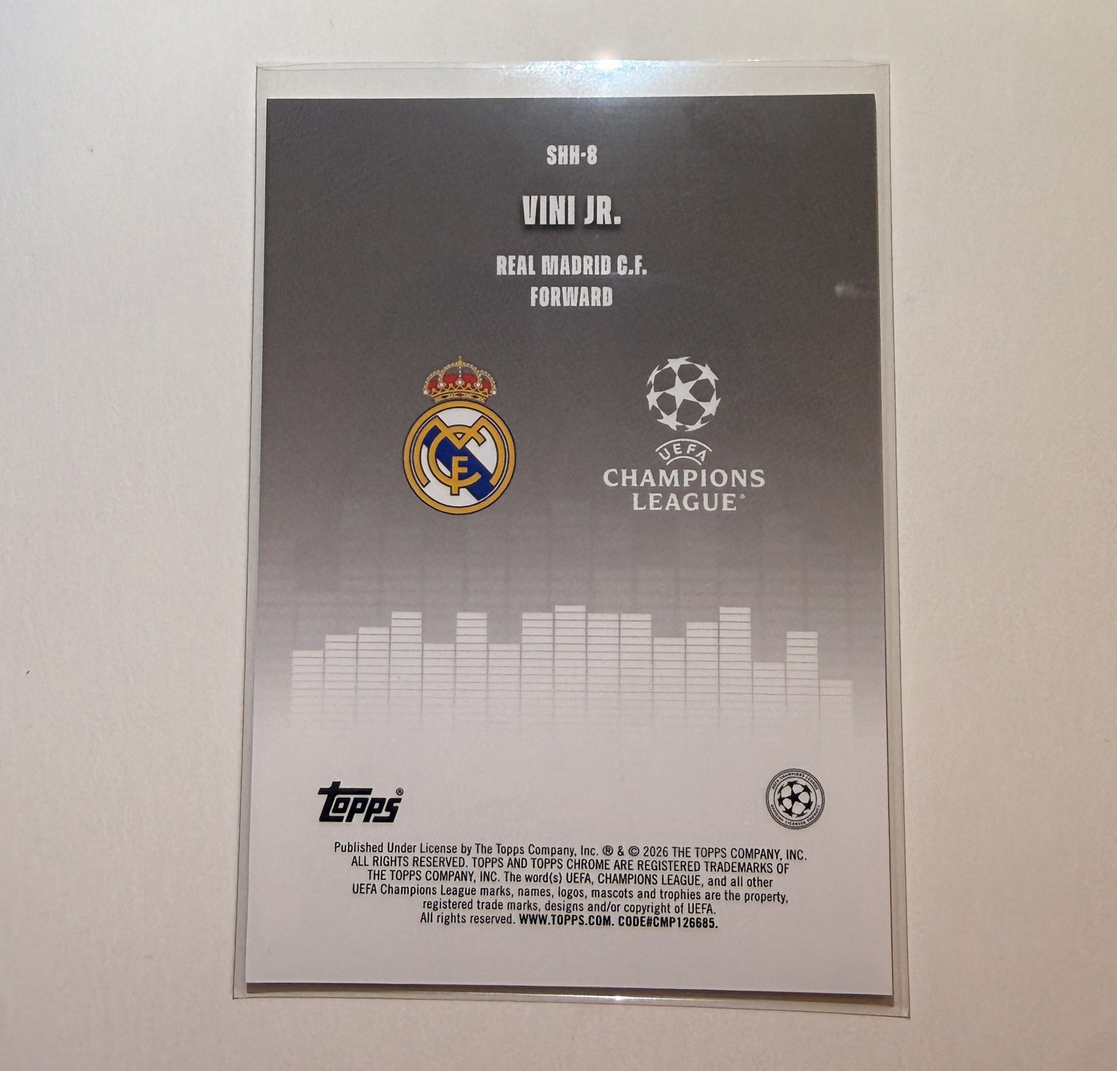 2025-26 Topps Chrome UEFA CC SHH-8 Vinicius Jr Silenced  Real Madrid Brazil  view 2