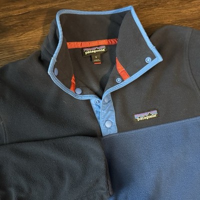 Patagonia Mens Micro D Snap-T Fleece Pullover Size S Blue Lightweight Jacket