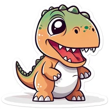 Baby Dinosaur T-Rex - Vinyl Decal Sticker - Car Window Laptop - ebn9909