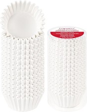 Heavy Duty Standard White Cupcake Liners 150 Counts Grease-Resistant Paper